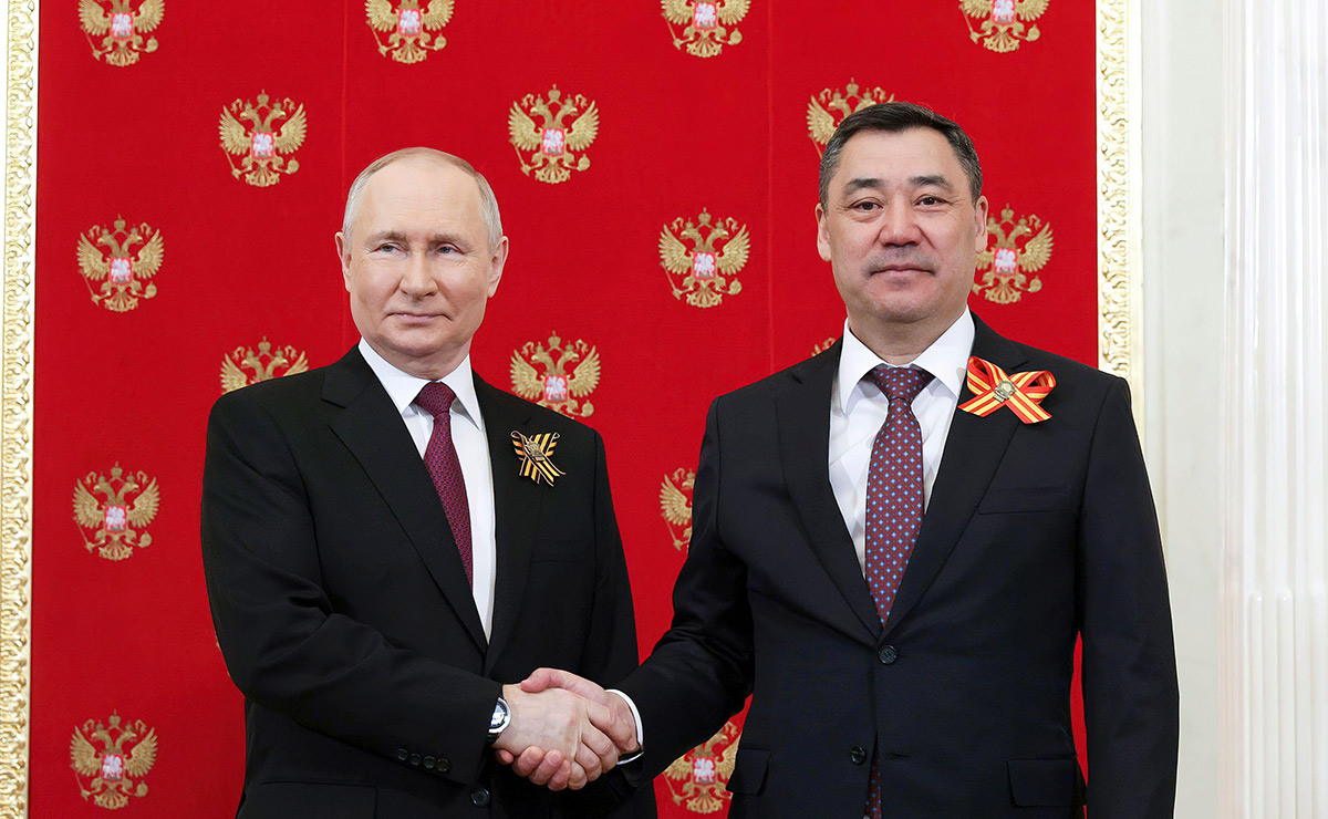 Kyrgyzstans President Sadyr Japarov meets with Russian President Vladimir Putin